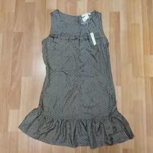 NWT Trinity 100% Silk Boho Top, Br Polka do